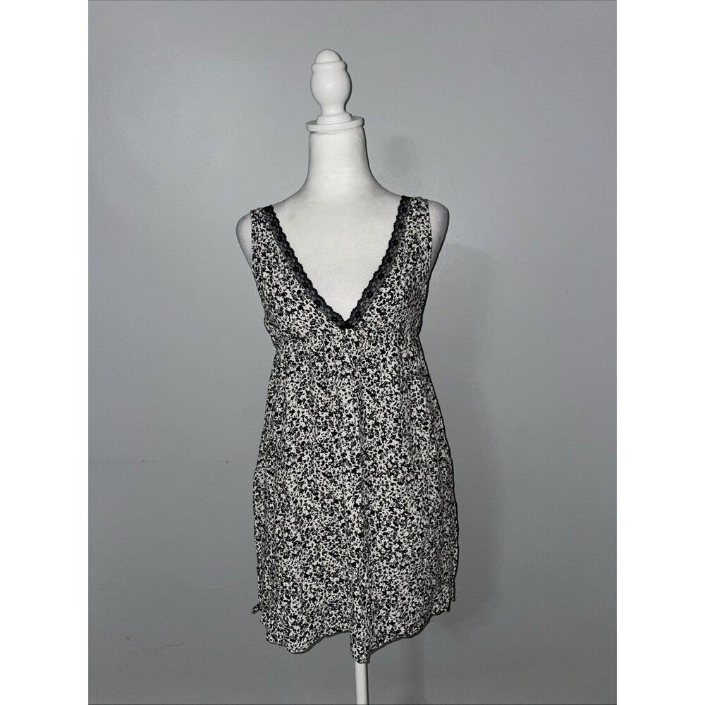 Zara Girls Black White Floral Lace Trim Tank Top Cami Size 9 134cm Boho